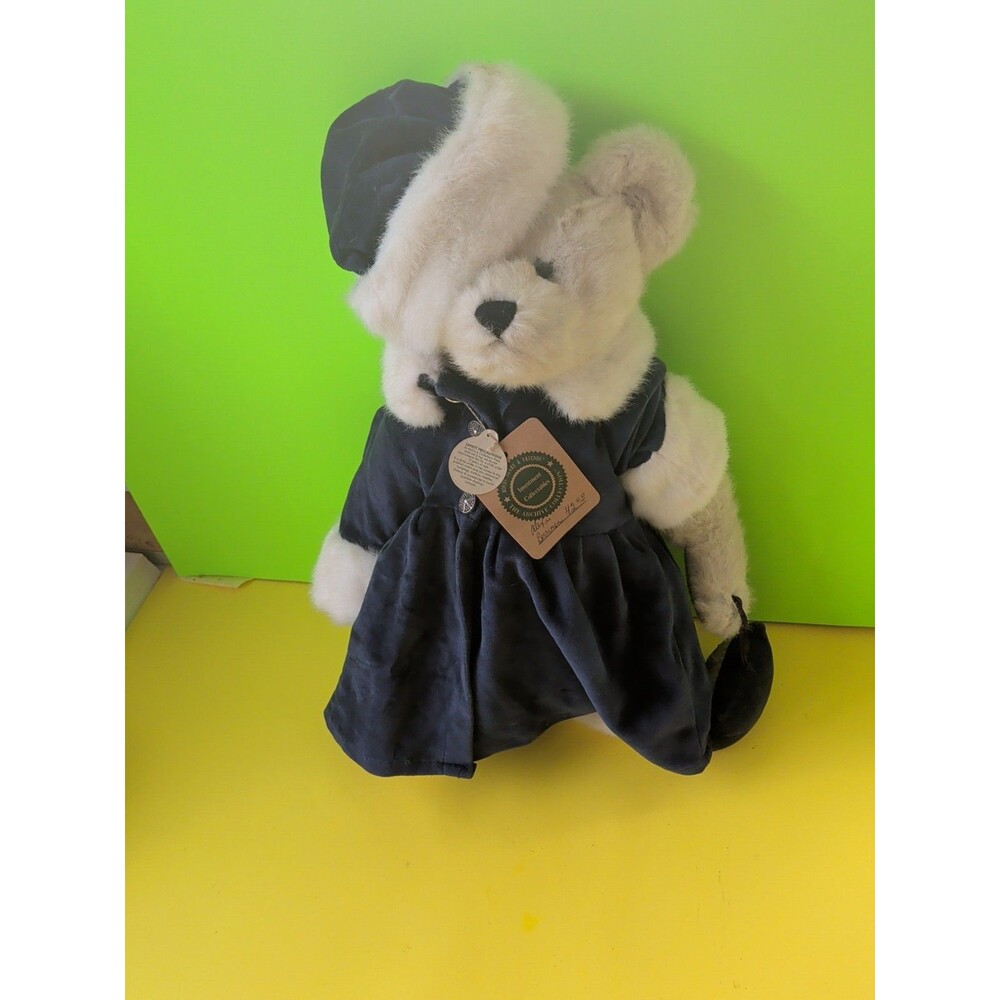 Vintage Boyds Bear Archive Collection 16" Alexis Berriman Bear, Blue Velvet Dres